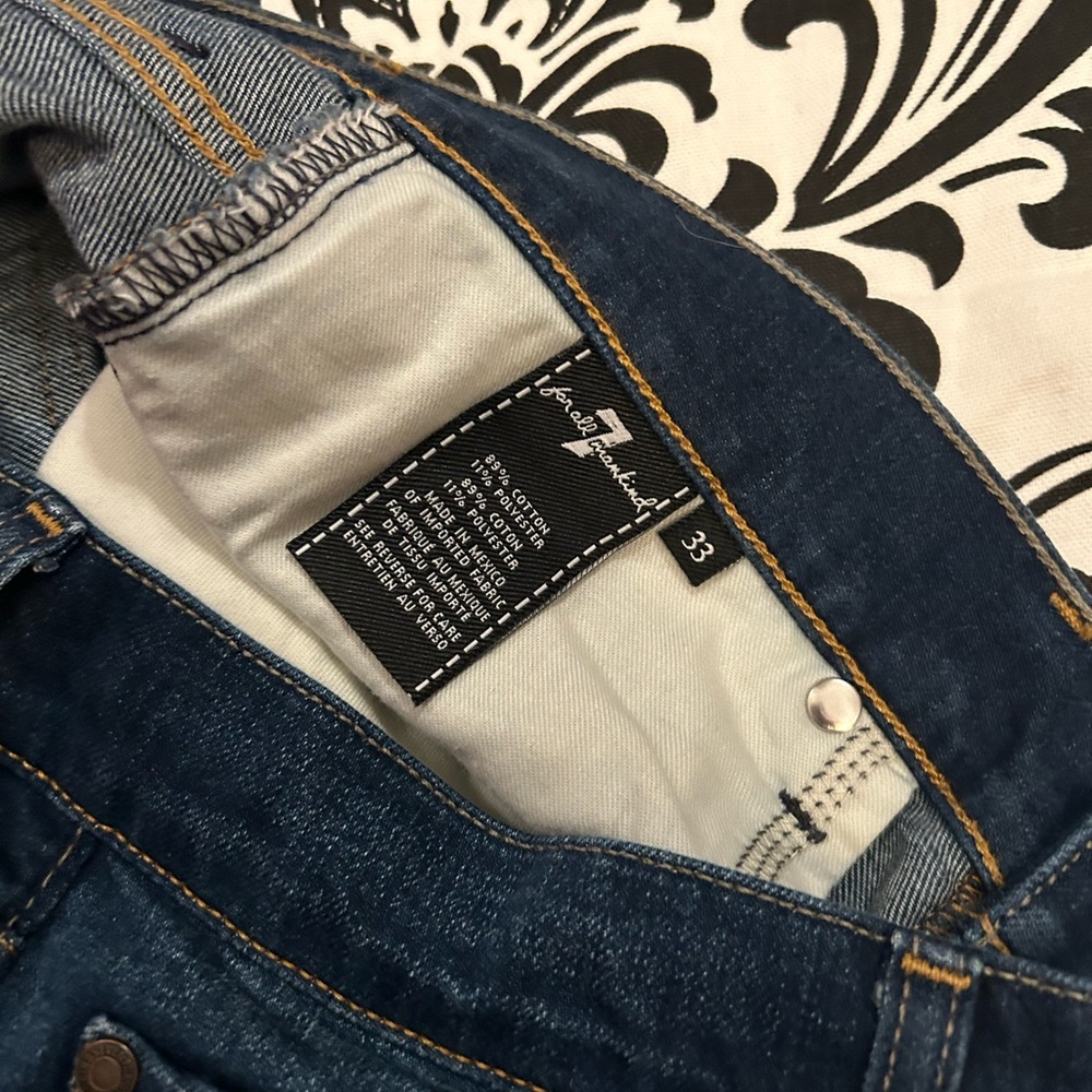 7 For All Mankind Dark Blue Skinny Jeans Men’s - Picture 4 of 4